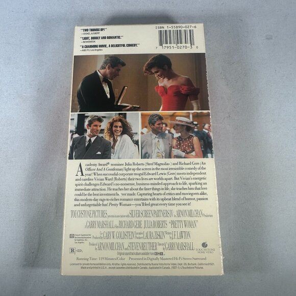 Pretty Woman VHS 1990 Richard Gere Julia Roberts Classic Comedy Romance - Picture 2 of 3